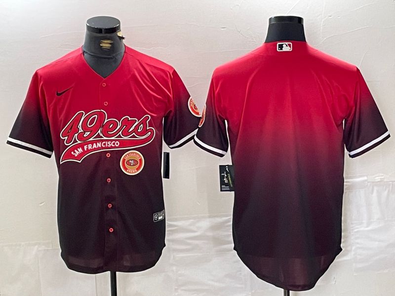 Men San Francisco 49ers Blank Red Joint Name 2024 Nike Limited NFL Jersey style 2->san francisco 49ers->NFL Jersey